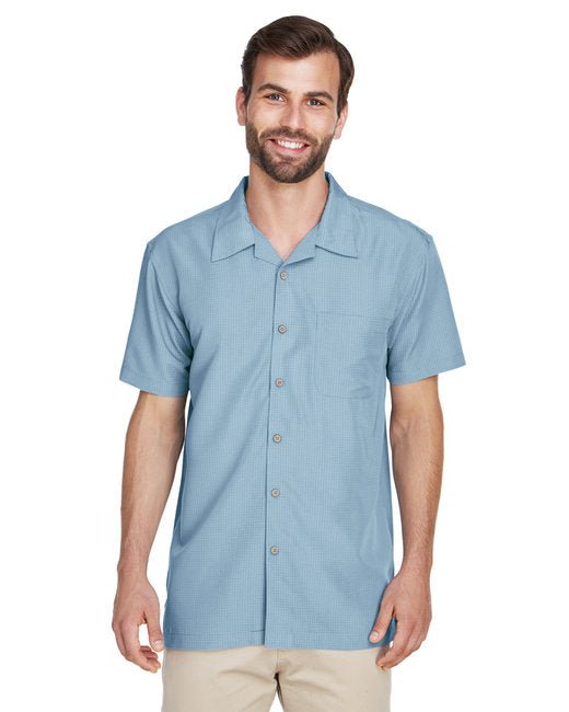 Custom Textured Camp Shirt – Wrinkle-Resistant & Soft Design SOYT Printing Company Small Cloud Blue