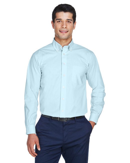 Custom Broadcloth Woven Shirt – Non-Iron, Stain-Resistant & Classic Fit SOYT Printing Company Small Crystal Blue