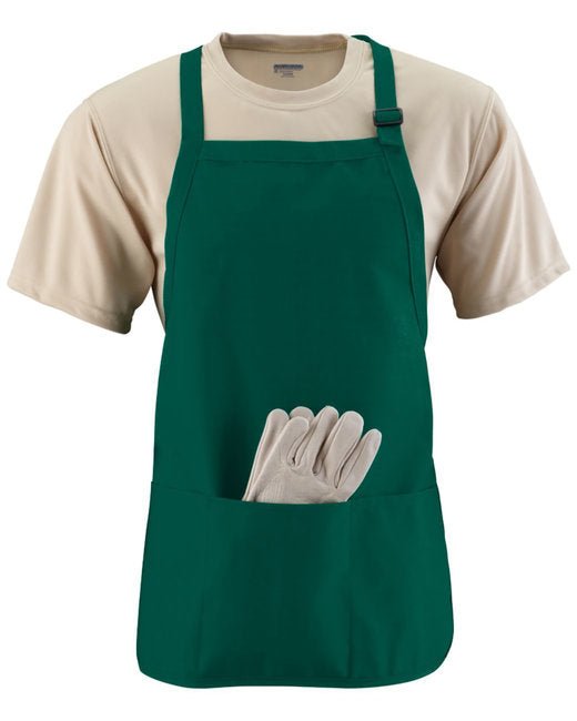 Custom Full-Length Apron with Pockets – Adjustable Neck Strap SOYT Printing Company Dark Green