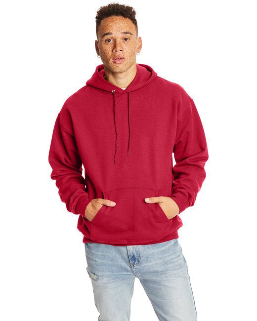 Hanes Adult Ultimate Cotton® Pullover Hooded Sweatshirt – Durable, Warm, and Comfortable Hanes Small Deep Red