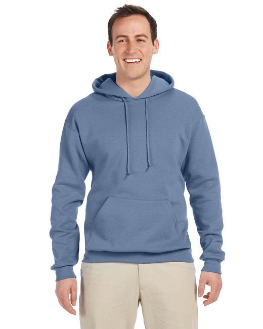 Jerzees Adult NuBlend® Fleece Pullover Hooded Sweatshirt – Soft, Durable, and Pill-Resistant Jerzees Small Denim