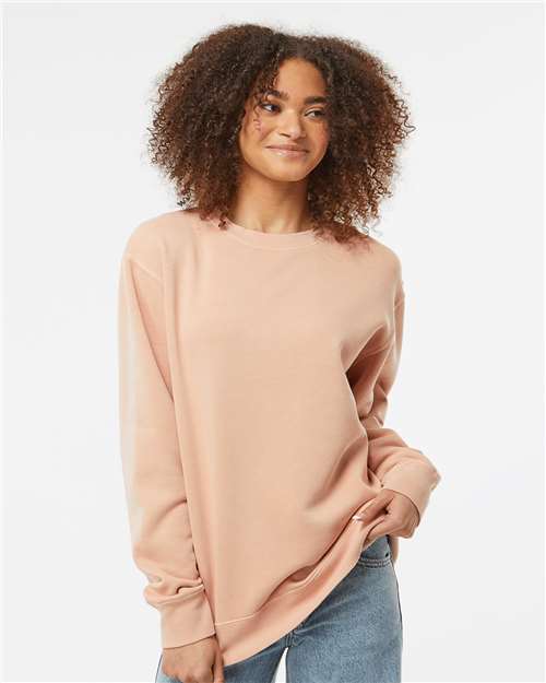 Midweight Pigment-Dyed Crewneck Sweatshirt - Independent Trading Co. | Durable, Classic, and Customizable Independent Trading Co Small Dusty Pink