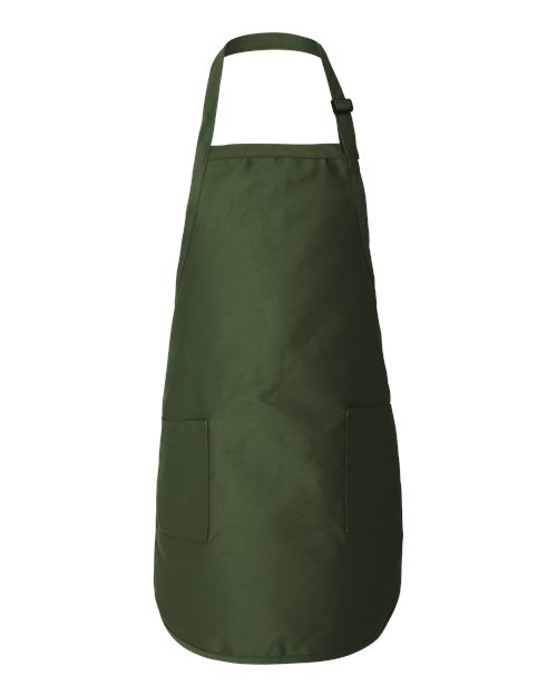 Full-Length Apron With Pockets - Q-Tees | Customizable and Durable Q-Tees One Size Forest