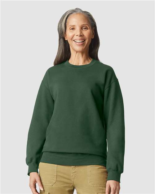 Softstyle® Midweight Crewneck Sweatshirt - Gildan | Comfortable, Durable, and Eco-Friendly Gildan Small Forest Green