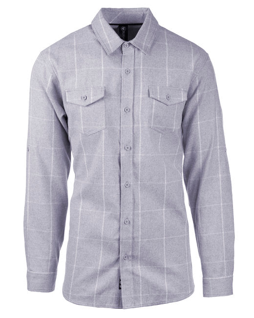 Custom Plaid Flannel Shirt – Modern Fit, Durable & Comfortable SOYT Printing Company Small Grey/ White