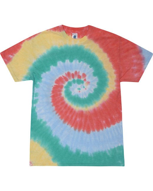 Custom Rainbow Spiral Tie-Dye T-Shirt – Bright & One-of-a-Kind Tie-Dye