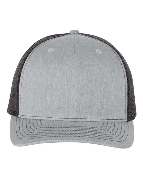 Five-Panel Trucker Cap - Richardson | Stylish, Breathable, and Adjustable Richardson One Size Heather Grey/ Black
