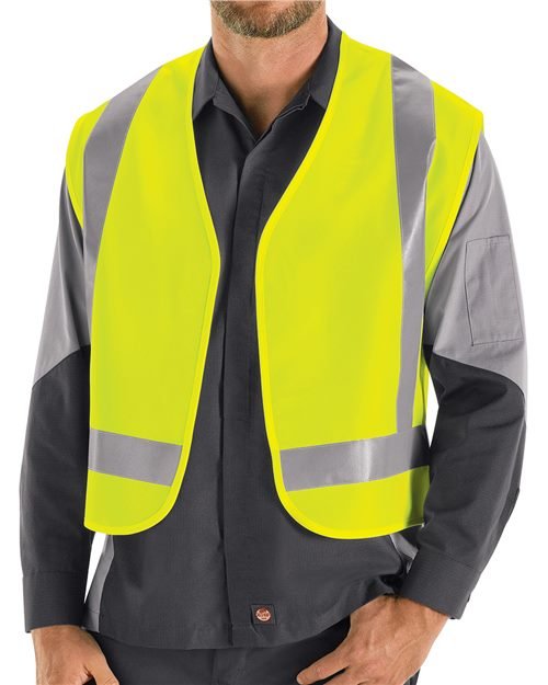 High Visibility Safety Vest - Red Kap | ANSI Class 2 Certified Kishigo S/M Yellow/ Green