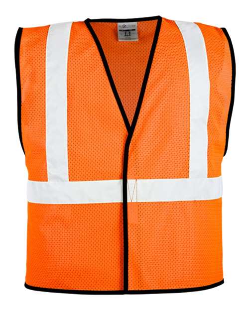 Hook-And-Loop Mesh Vest - Kishigo 1571-1572 | Lightweight and Adjustable Visibility Kishigo S/M Orange