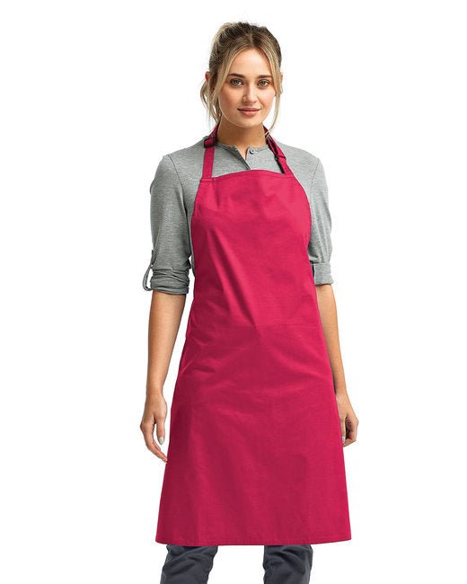 Custom Recycled Bib Apron – Eco-Friendly & Adjustable Neckband SOYT Printing Company Hot Pink
