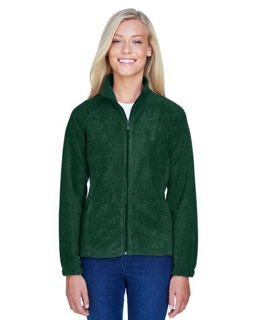 Custom Ladies' Full-Zip Fleece – Stylish, Durable & Comfortable Sweater Harriton X-Small Hunter Green
