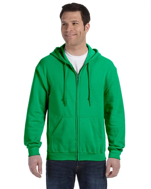 Gildan Adult Heavy Blend™ Full-Zip Hooded Sweatshirt – Durable, Comfortable, and Eco-Friendly Gildan Small Irish Green