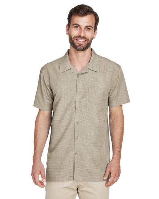 Custom Textured Camp Shirt – Wrinkle-Resistant & Soft Design SOYT Printing Company Small Khaki