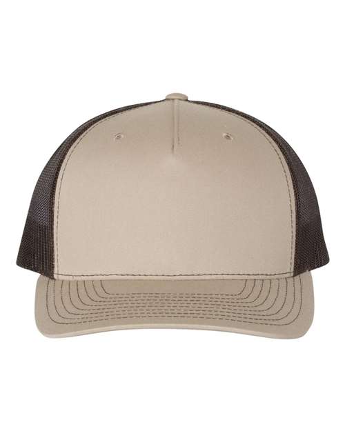 Five-Panel Trucker Cap - Richardson | Stylish, Breathable, and Adjustable Richardson One Size Khaki/ Coffee