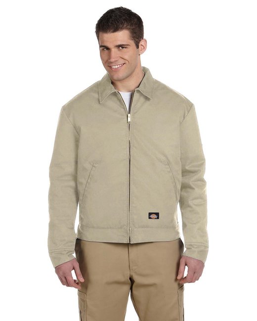 Dickies Men's Lined Eisenhower Jacket – Durable, Water-Repellent Workwear Dickies Small Khaki