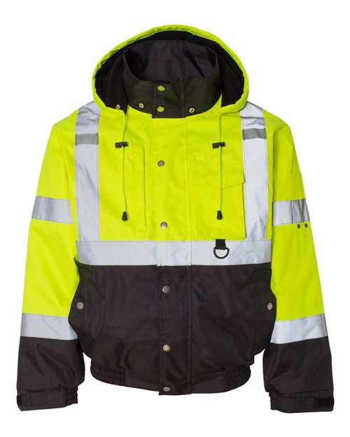Ripstop Bomber Jacket - Kishigo | Durable, Waterproof, and High-Visibility Kishigo Small Lime/ Black