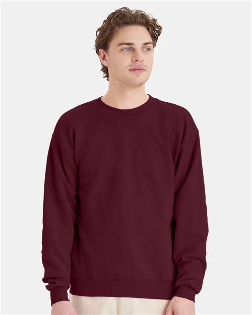 Ecosmart® Crewneck Sweatshirt - Hanes | Sustainable, Durable, and Customizable Hanes Small Maroon