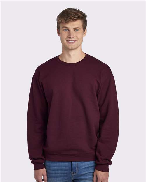 NuBlend® Crewneck Sweatshirt - JERZEES | Comfortable, Durable, and Customizable Jerzees Smalll Maroon