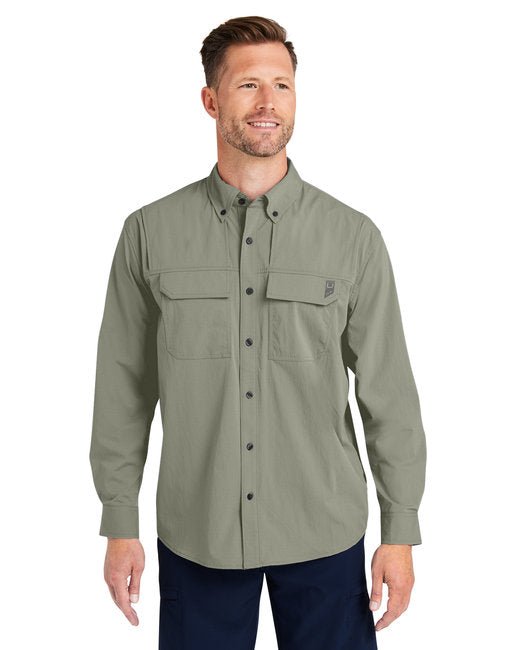 HUK Men's Creekbed Long Sleeve Shirt – Lightweight, Ventilated, and Performance-Driven Huk Small Moss