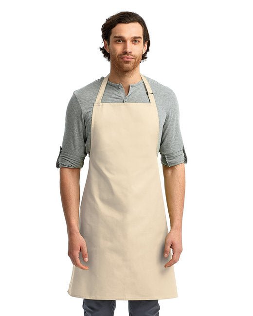 Custom Recycled Bib Apron – Eco-Friendly & Adjustable Neckband SOYT Printing Company Natural