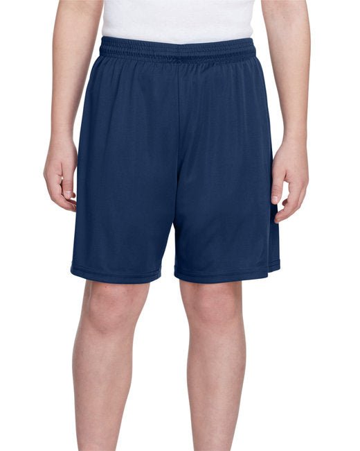 Custom Youth Performance Shorts – 6-Inch Inseam & Cooling Fabric Shorts A4 X-Small Navy Blue