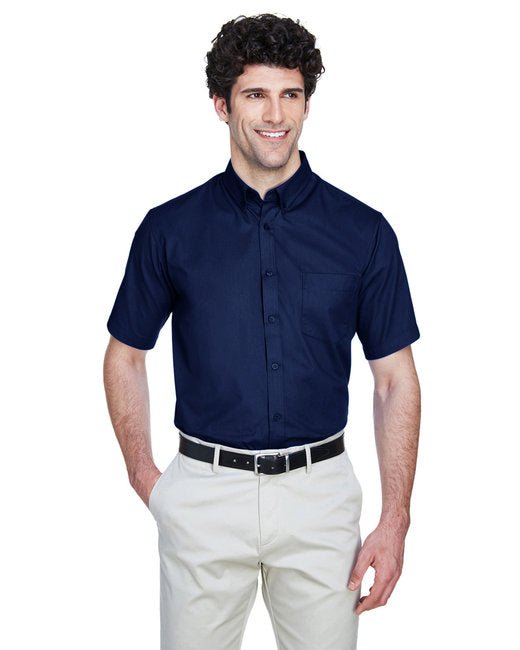 Custom Short-Sleeve Twill Shirt – Comfortable, Durable & UV Protected SOYT Printing Company Small Classic Navy