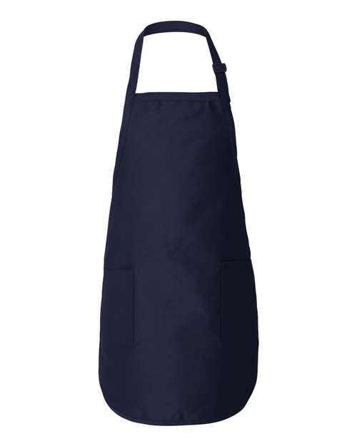 Full-Length Apron With Pockets - Q-Tees | Customizable and Durable Q-Tees One Size Navy Blue
