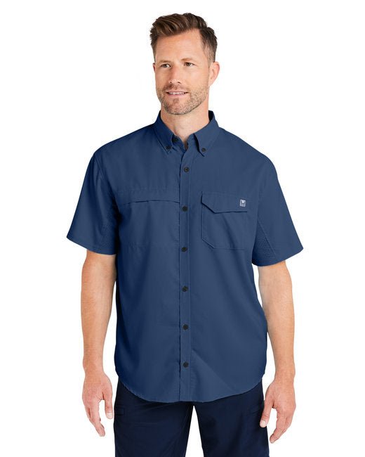 HUK Men's Tide Point Short Sleeve Shirt – Breathable, Performance-Driven, and Protective Huk Small Navel Academy
