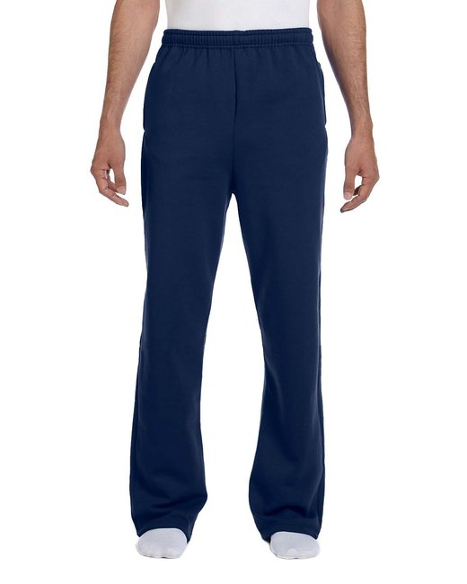 Jerzees Adult NuBlend® Open-Bottom Fleece Sweatpant – Comfortable, Durable, and Custom-Ready Jerzees Small Navy Blue