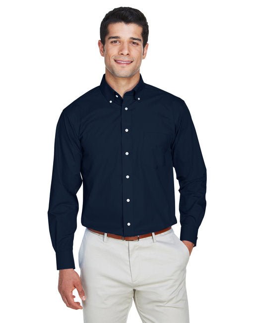 Custom Broadcloth Woven Shirt – Non-Iron, Stain-Resistant & Classic Fit SOYT Printing Company Small Navy Blue