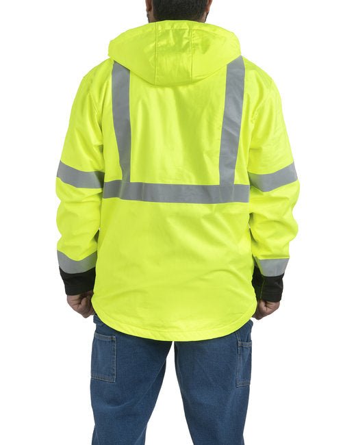 Berne Men’s Tall Hi-Vis Class 3 Hooded Softshell Jacket Berne