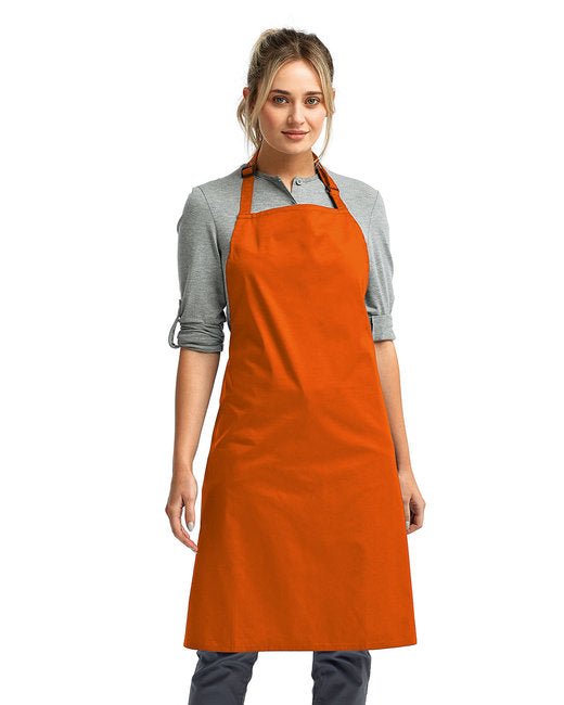 Custom Recycled Bib Apron – Eco-Friendly & Adjustable Neckband SOYT Printing Company Orange