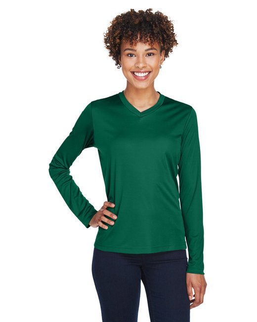 Custom Ladies’ Performance Long-Sleeve T-Shirt – Moisture-Wicking & UV Protection Long Sleeve Team 365