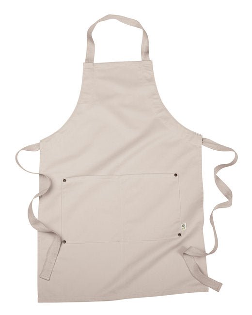 Custom Eco Apron – Organic Cotton & Recycled Polyester with Pockets SOYT Printing Company Oyster