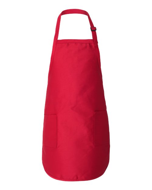 Full-Length Apron With Pockets - Q-Tees | Customizable and Durable Q-Tees One Size Red