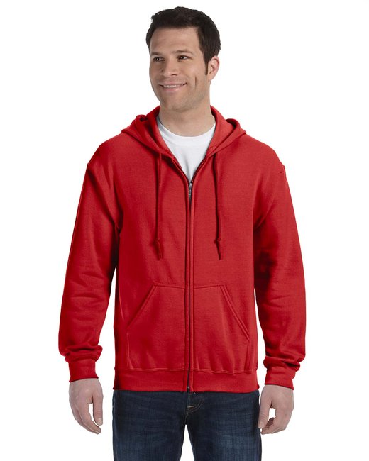 Gildan Adult Heavy Blend™ Full-Zip Hooded Sweatshirt – Durable, Comfortable, and Eco-Friendly Gildan Small Red