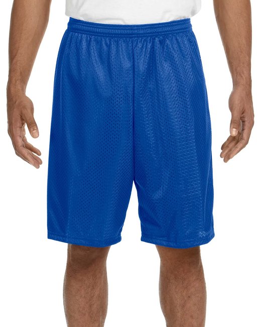 Custom Tricot Mesh Shorts – 9-Inch Inseam & Moisture-Wicking Design Shorts A4 Small Royal Blue