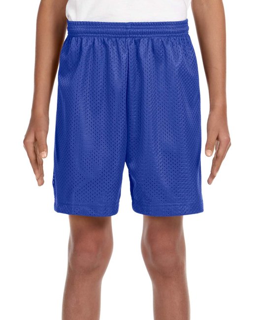 Custom Youth Mesh Shorts – 6-Inch Inseam & Moisture-Wicking SOYT Printing Company X-Small Royal Blue