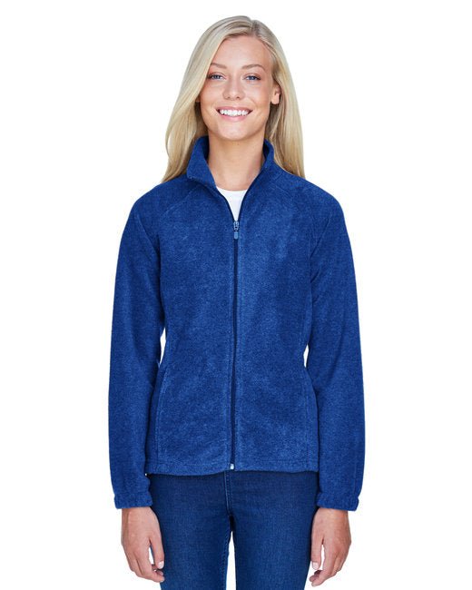 Custom Ladies' Full-Zip Fleece – Stylish, Durable & Comfortable Sweater Harriton X-Small Royal Blue
