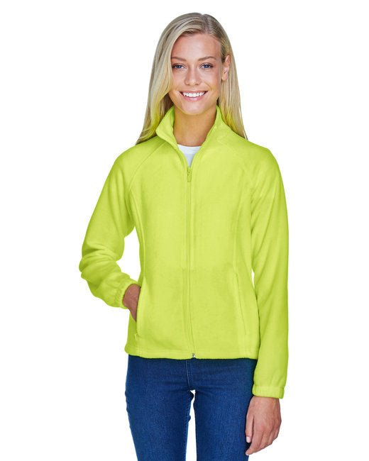 Custom Ladies' Full-Zip Fleece – Stylish, Durable & Comfortable Sweater Harriton X-Small Safety Yellow