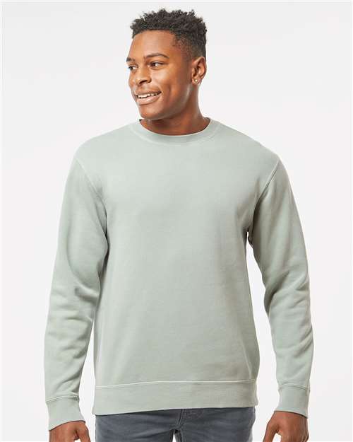 Midweight Pigment-Dyed Crewneck Sweatshirt - Independent Trading Co. | Durable, Classic, and Customizable Independent Trading Co Small Sage