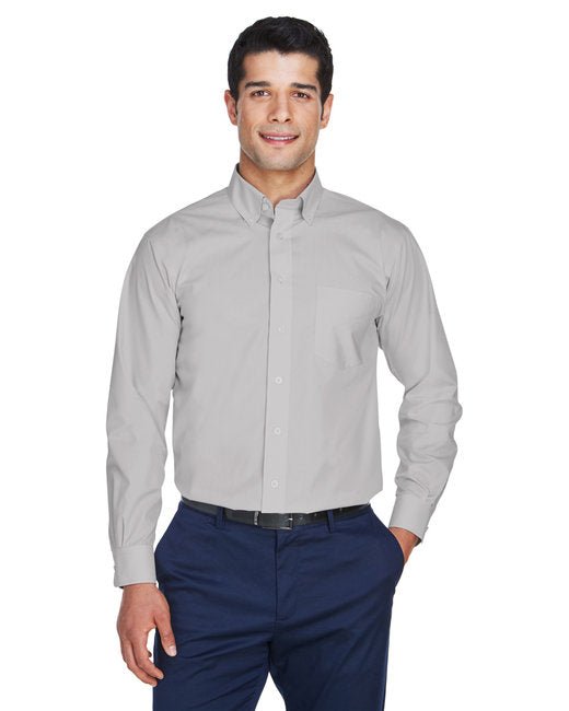 Custom Broadcloth Woven Shirt – Non-Iron, Stain-Resistant & Classic Fit SOYT Printing Company Small Silver