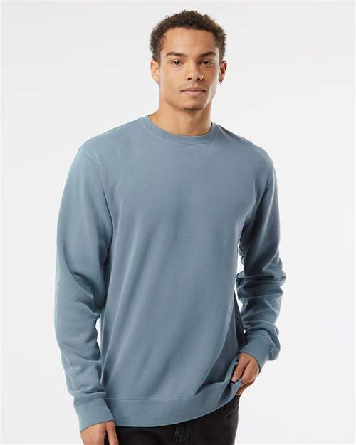 Midweight Pigment-Dyed Crewneck Sweatshirt - Independent Trading Co. | Durable, Classic, and Customizable Independent Trading Co Small Slate Blue