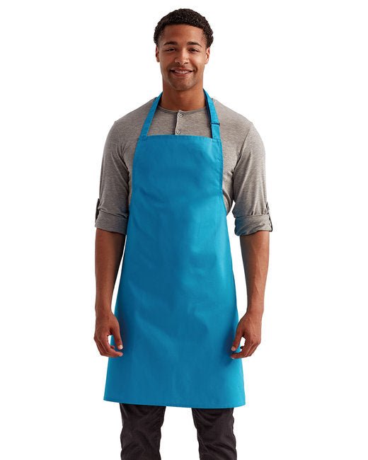 Custom Recycled Bib Apron – Eco-Friendly & Adjustable Neckband SOYT Printing Company Turqoise