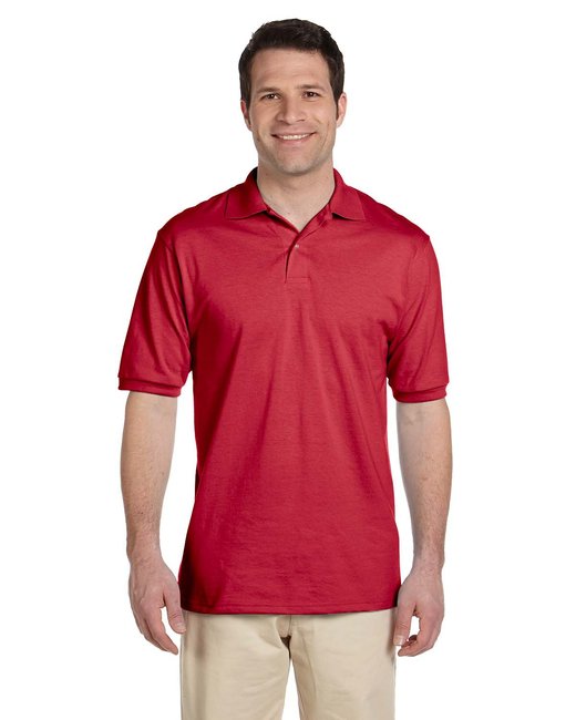 Jerzees Adult SpotShield™ Stain-Resistant Jersey Polo Shirt Jerzees Small Red
