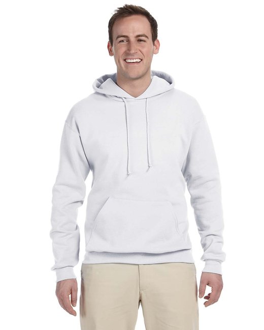 Jerzees Adult NuBlend® Fleece Pullover Hooded Sweatshirt – Soft, Durable, and Eco-Friendly Jerzees Small White