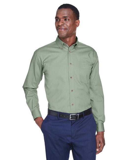 Custom Long-Sleeve Twill Shirt – Stain-Release, Wrinkle-Resistant & Durable SOYT Printing Company Small Dill