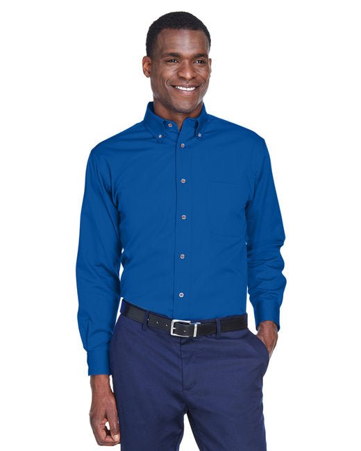 Custom Long-Sleeve Twill Shirt – Stain-Release, Wrinkle-Resistant & Durable SOYT Printing Company Small French Blue