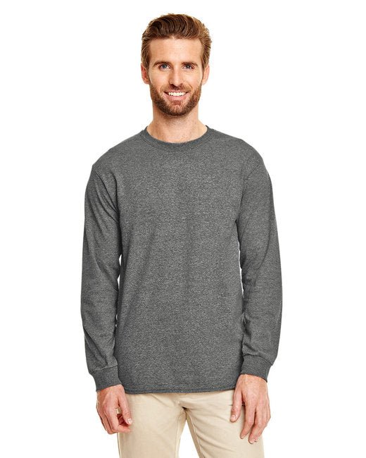Custom Long-Sleeve T-Shirt – Moisture-Wicking & Sustainable Fabric Show Off Your Threads Printing Company Small Graphite Heather