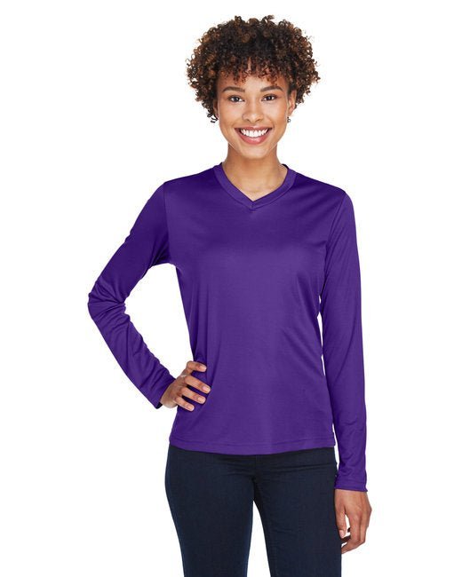 Custom Ladies’ Performance Long-Sleeve T-Shirt – Moisture-Wicking & UV Protection Long Sleeve Team 365